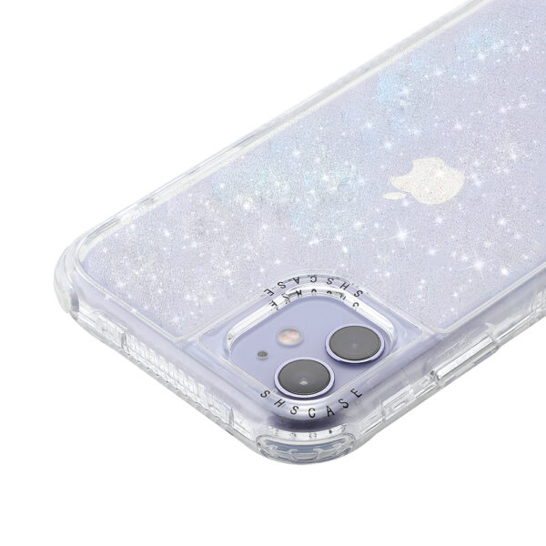 Funda 3 en 1 brillos con iphone morado